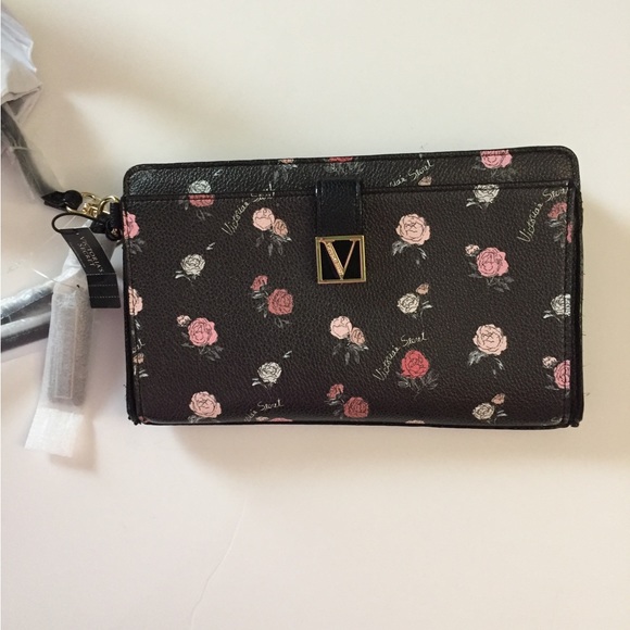 Victoria's Secret Bags New Victorias Secret Black Floral Crossbody